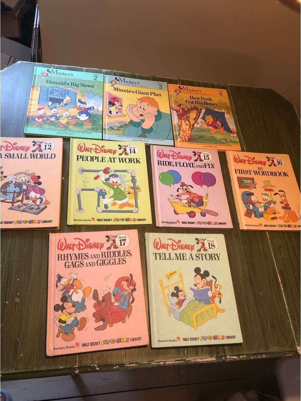 Disney Vintage Mickey's Young Readers Library & Fun-to-Learn Library Books Qty 9